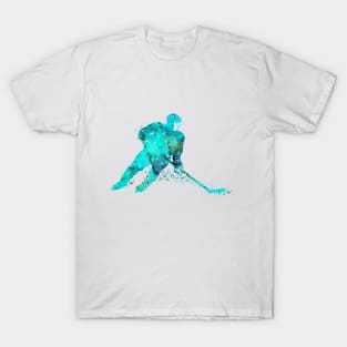Ice Hockey Player Sports Girl Watercolor T-Shirt